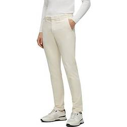 HUGO BOSS Men's Stretch Slim-Fit Trousers Open White Open White