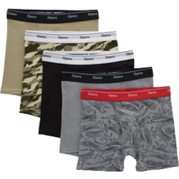 Hanes Boy's Boxer Briefs Underwear 5-pack - Camo & Assorted