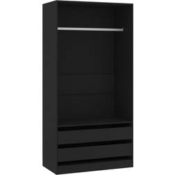 vidaXL 2 Drawers Garderobeskab 100x200cm