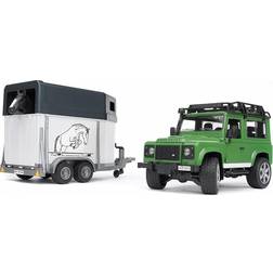 Bruder Land Rover Defender with Horse Trailer 02592