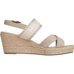 Tommy Hilfiger Logo Mid Wedge - Sandalwood