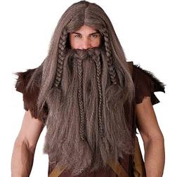 Fiestas Guirca Viking carnaval halloween pruik met baard