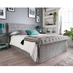 Aspire Chesterfield Ottoman Grey 110x217cm