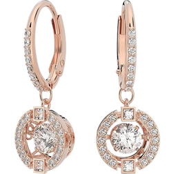 Swarovski Sparkling Dance Drop Earrings - Rose Gold/Transparent