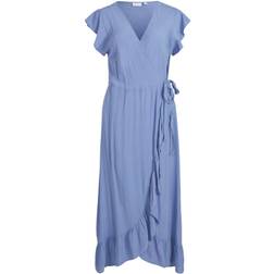 Vila Fini Wrap S/S Long Dress - English Manor