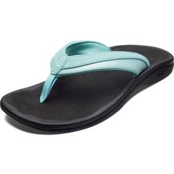 OluKai Women's 'Ohana Sandals Sea Glass/Black