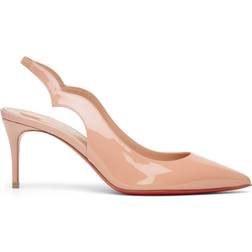 Christian Louboutin Patent leather slingback pumps beige