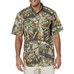 Columbia Men's PHG Super Sharptail Short Sleeve Shirt- BrownCamo