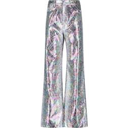 ROTATE Birger Christensen snake-embossed pants