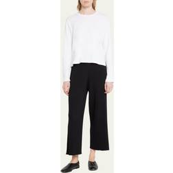 Leset Maya Long-Sleeve Cotton T-Shirt - White