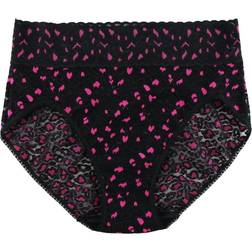 Hanky Panky Cross Dyed Leopard French Brief Black/Tulip