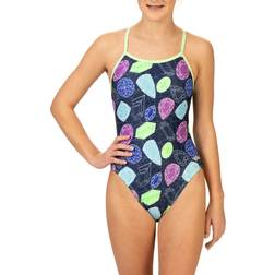 Dolfin Women's Uglies Print Double Strap One Piece Swimsuit, 34, Gemstruck