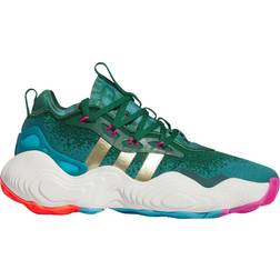 Adidas Mens Trae Young Mens Basketball Shoes Green/Gold Metallic/White