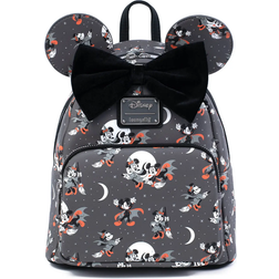 Loungefly Disney Mickey Minnie Mouse Halloween Vampire Witch Mini Backpack - Black