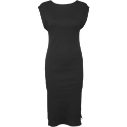 Noisy May Rib Mid Dress - Black