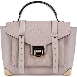 Michael Kors Manhattan Medium Powder Blush MK Top Handle Purse Satchel - Pink