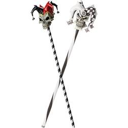 Orion Costumes Jester Skull Cane Black