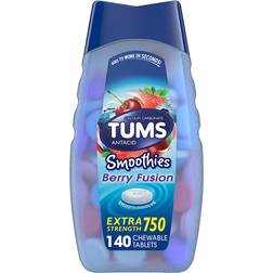 Tums Smoothies Extra Strength Antacid Tablets Berry Fusion 140 pcs