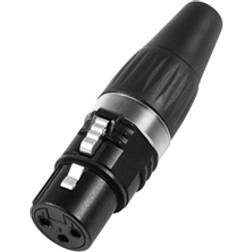 Hicon XLR plug 3pin HI-X3CF-BLK, Hane