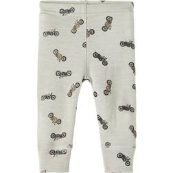 Name It Kid's Wang Wool Rib Leggings - London Fog