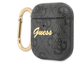 Guess Funda AirPods Rígida Diseío Logo Relieve Negro