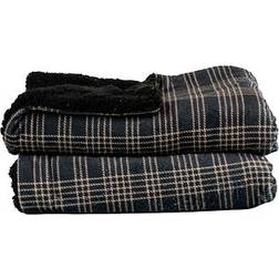 Sagaform Rut Fleeceplaid 130 x 170 cm Sort Tæppe Sort (170x130cm)