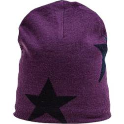 Molo Colder Star Beanie Purple/Black, Unisex, Tøj, hatte og kasketter, Lilla/Sort, 1-3