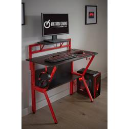 Virtuoso Rogue Gaming Desk - Black and Red - Red