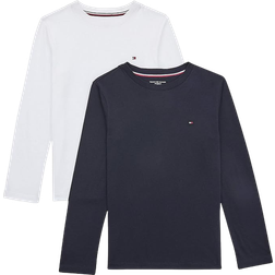 Tommy Hilfiger Original Long Sleeve T-shirts 2-pack - Desert Sky/White