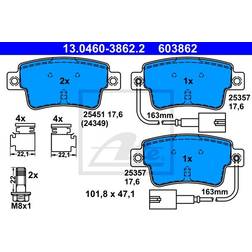 ATE Bremsbelagsatz, Scheibenbremse Hinterachse 13.0460-3862.2