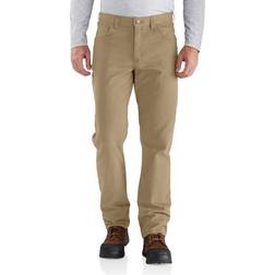 Carhartt Men's Rugged Flex Rigby Five Pocket Work Utility Pants - Dark Khaki