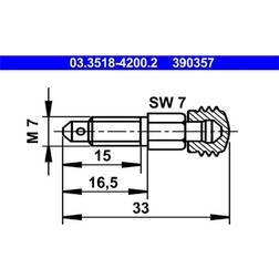 ATE entlüfterschraube/-ventil 03.3518-4200.2 m7
