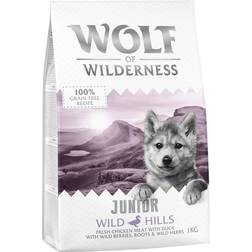 Wolf of Wilderness Junior 2 x 1 kg - Anatra E Green Fields 1kg