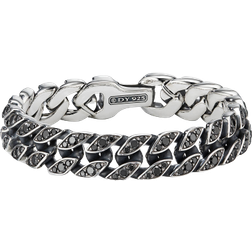 David Yurman Curb Chain Bracelet - Silver/Diamonds