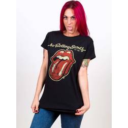 Rolling Stones The plastered tongue womens fitted t-shirt