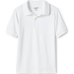 Lands' End Kid's School Uniform Kids Short Sleeve Rapid Dry Polo Shirt - White