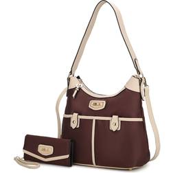 MKF Collection Harper Nylon Hobo Bag Coffee