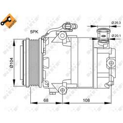 NRF Kompressor, Klimaanlage 32082