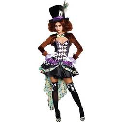 Dreamgirl Women's Whimsical Hatter Madness Storybook Costume Dress