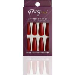 Pretty Pro False On Nails You Red My Mind 24 Pieces