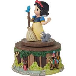 Precious Moments "Whistle While You Work" Disney Snow Musical Figurine