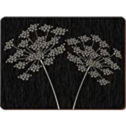 Tops Silhouette Of 4 Large Premium Place Mat Black, Brown, White
