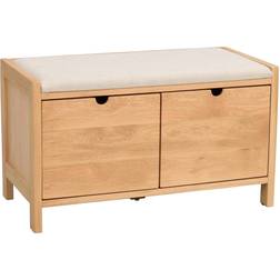 Rowico Home Hillmond Bænk Egetræ Beige 80 x 40 cm Siddebænk