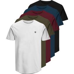 Jack & Jones Brody 5 Pack T-Shirt Navy