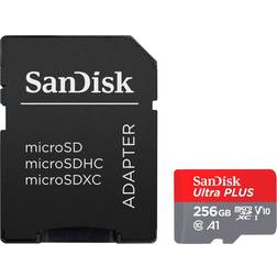 SanDisk Ultra PLUS microSDXC Class 10 UHS-I U1 V10 A1 160MB/s 256GB + adapter