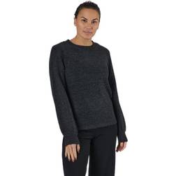 Pieces Pcperla Ls Knit Bc Dark Grey Melange, Female, Tøj, Skjorter, Grå