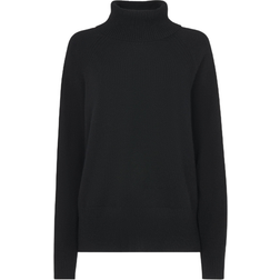 Whistles Cashmere Roll Neck Jumper - Black