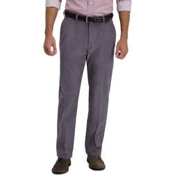 Haggar Men's Classic Fit Flat Front Pants - Charcoal