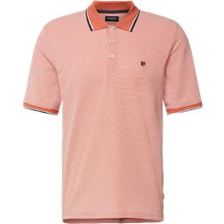 Jack & Jones Bluwin Plain Spread Collar Polo - Pink/Apricot Brandy