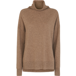 Whistles Cashmere Roll Neck Jumper - Oatmeal